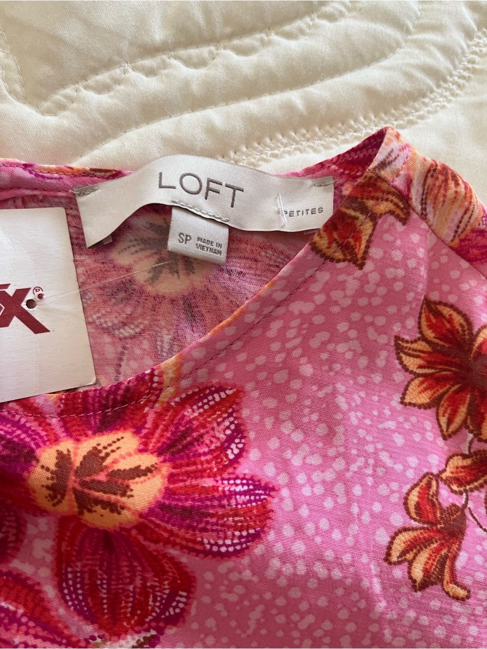 LOFT Pink Floral Tie-Waist Swim Coverup Dress size small P - Picture 7 of 8
